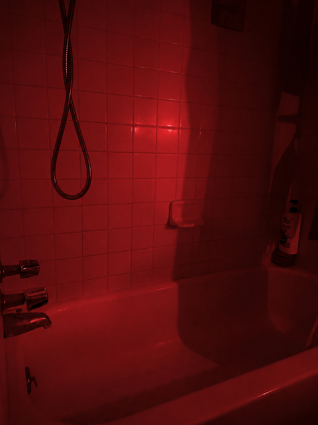 Customer photo of red bathroom glow