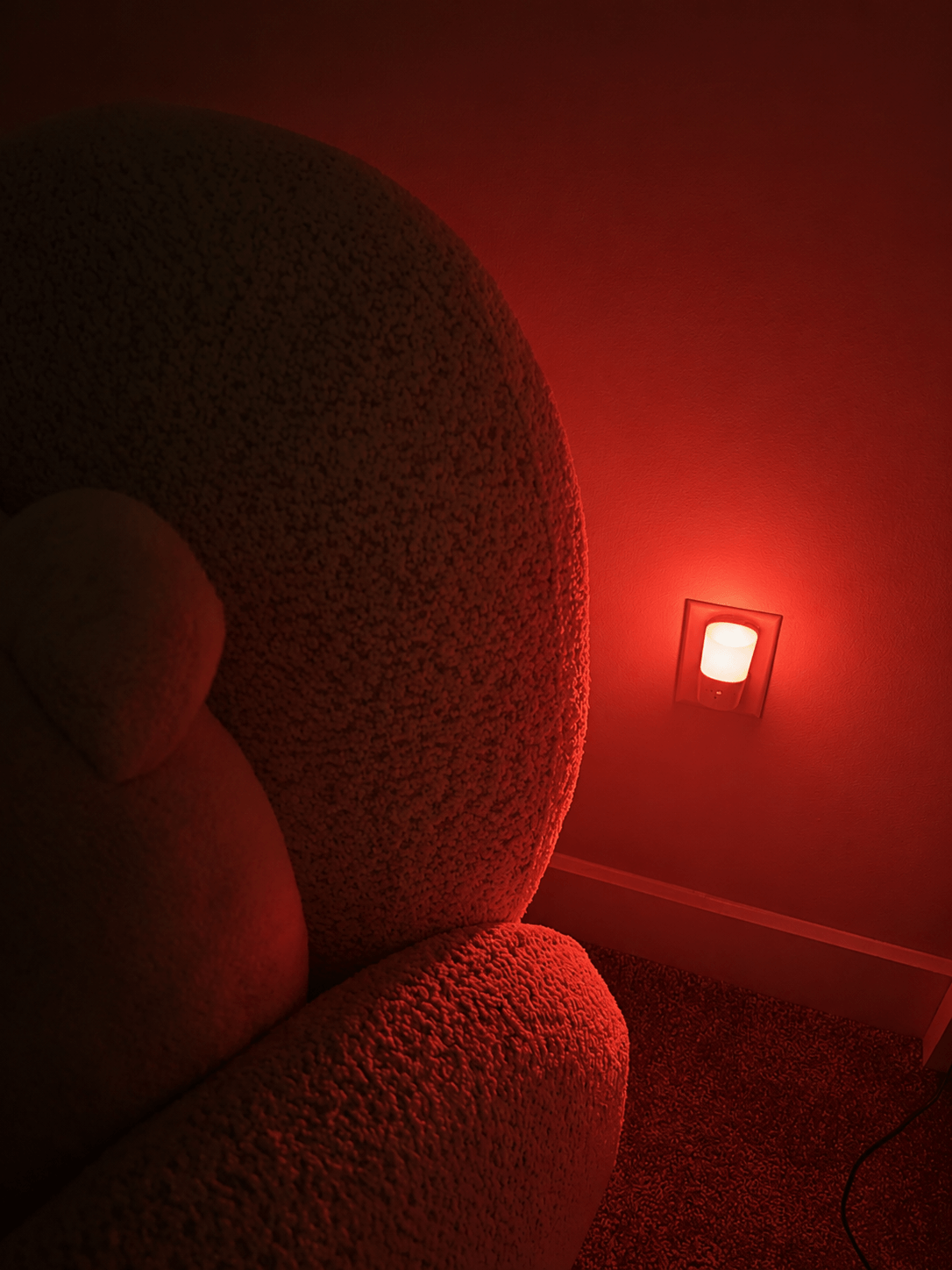 Customer photo of red light near chair